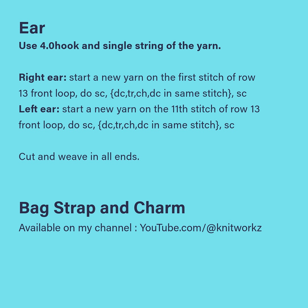 Free Crochet Pattern for Cat HP Pouch by Knitworkz