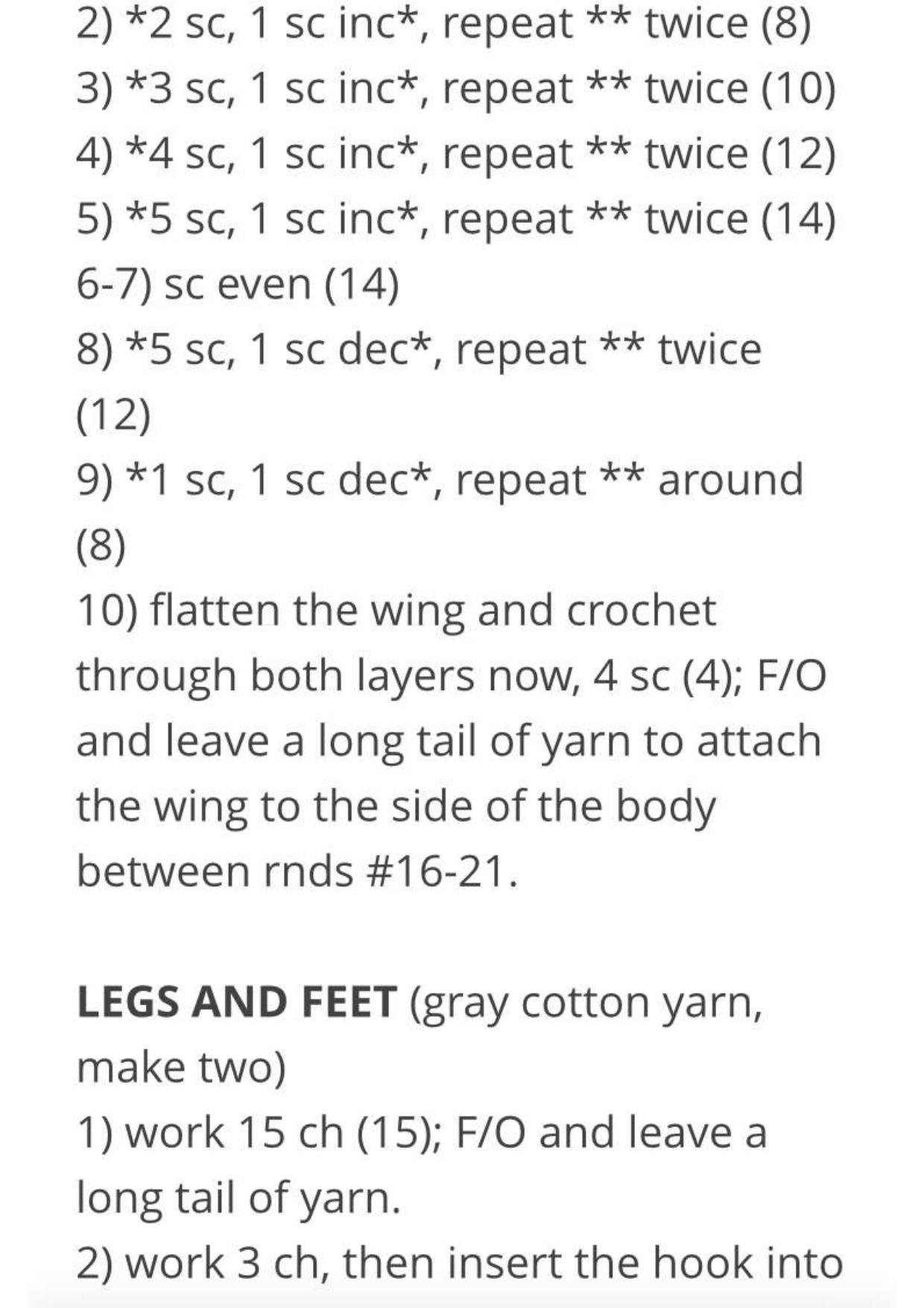 Free Crochet Pattern for Cute Amigurumi Bird with Pink Hat and Gray Wings