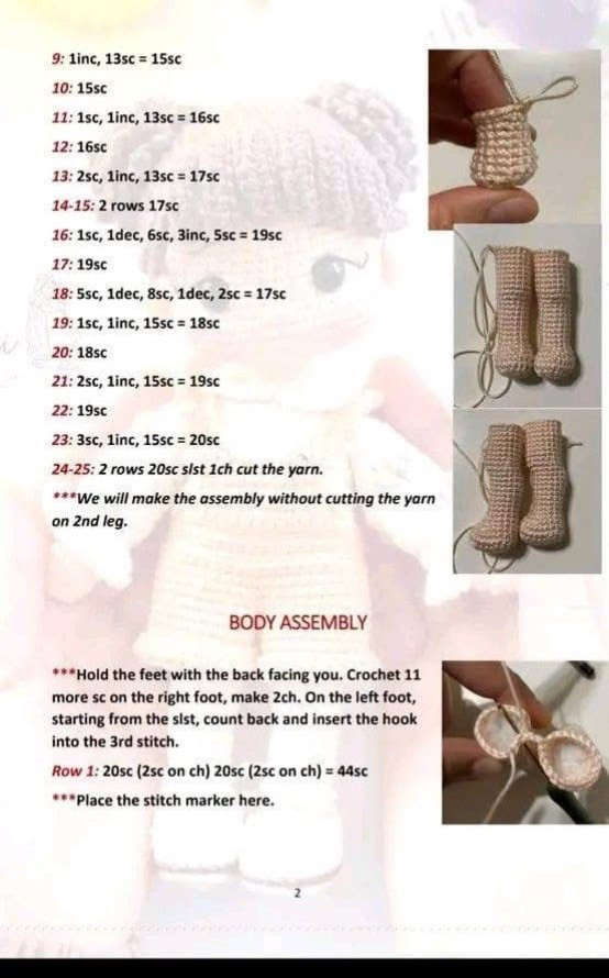 Free Crochet Pattern for Cute Amigurumi Girl Doll