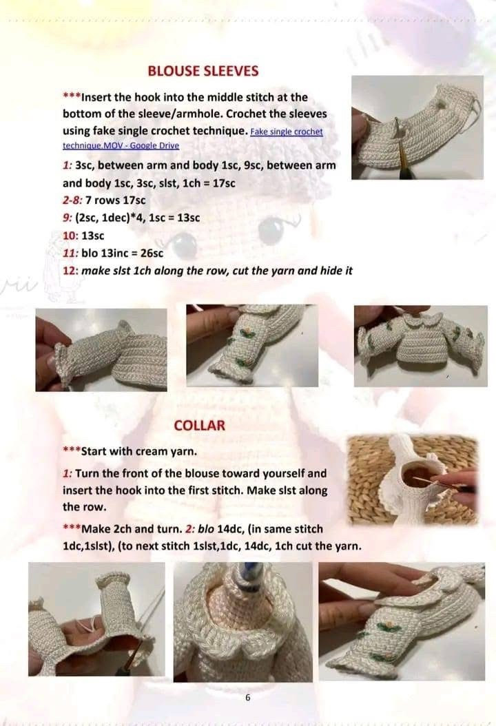 Free Crochet Pattern for Cute Amigurumi Girl Doll