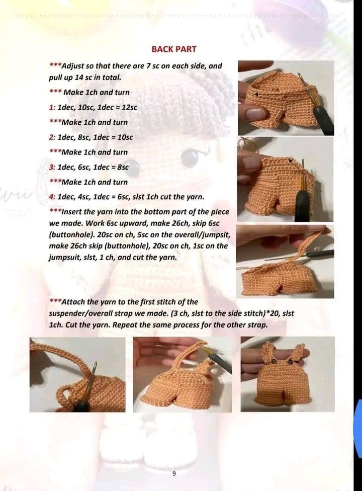 Free Crochet Pattern for Cute Amigurumi Girl Doll