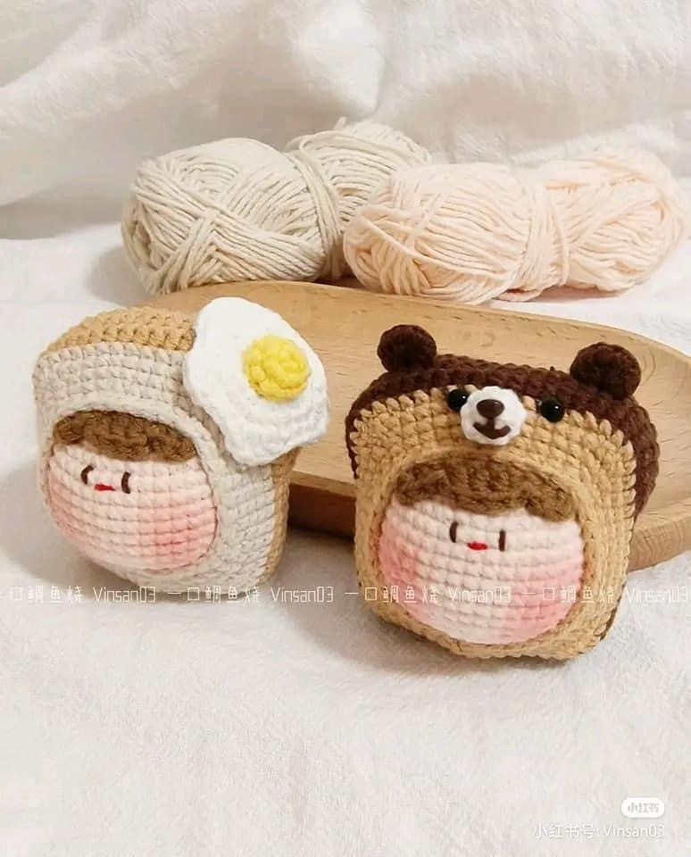 Free Crochet Pattern for Cute Animal Hair Clips and Christmas Tree Coasters