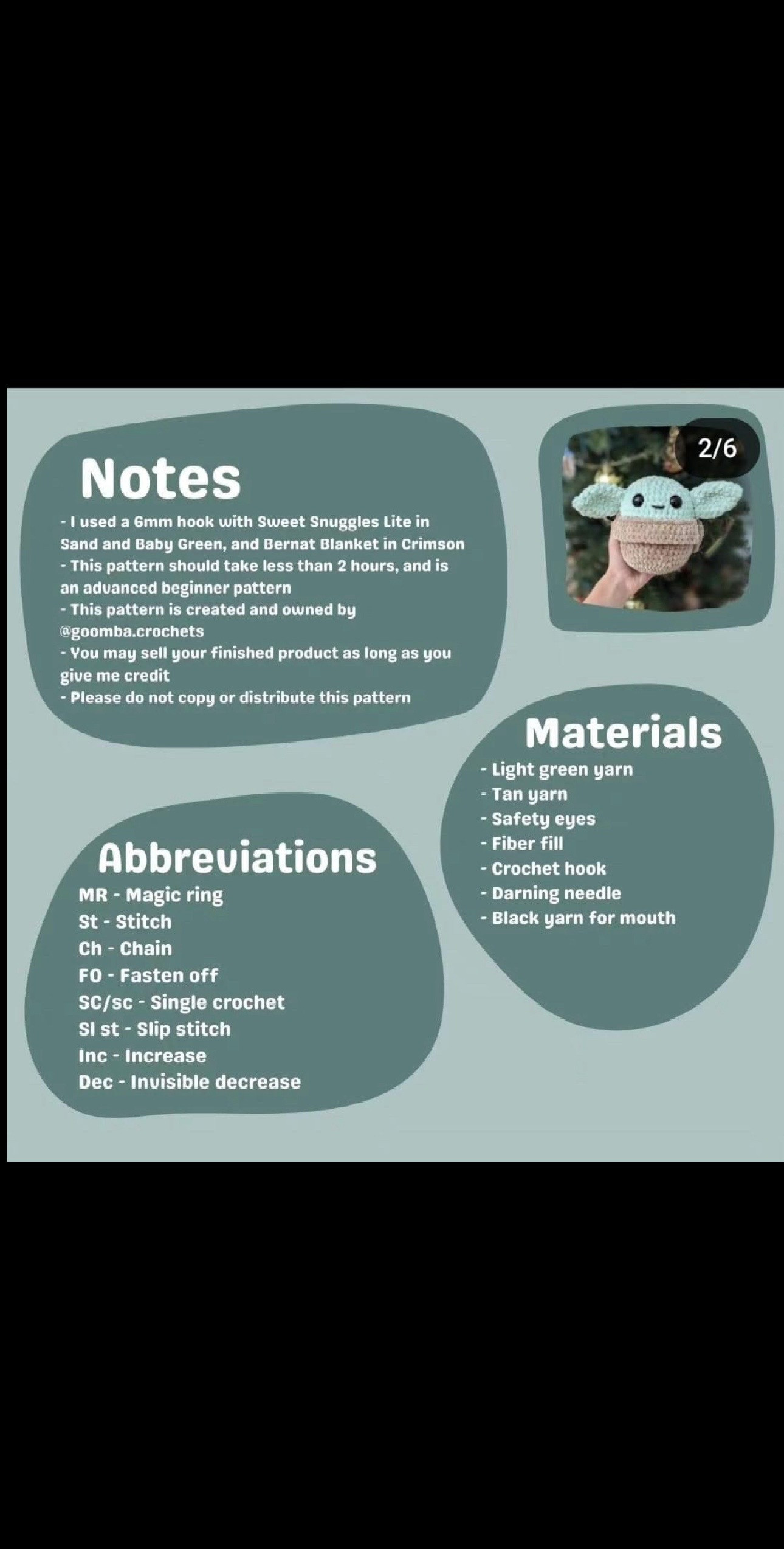 Free Crochet Pattern for Cute Baby Yoda Amigurumi Doll with Tan Cloak and Big Ears