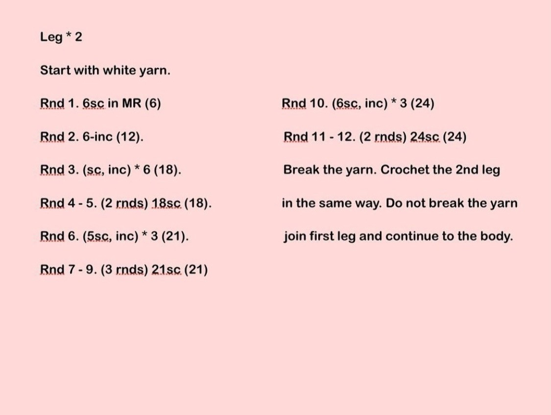 Free Crochet Pattern for Cute Bunny and Cat Amigurumi Dolls Part 1