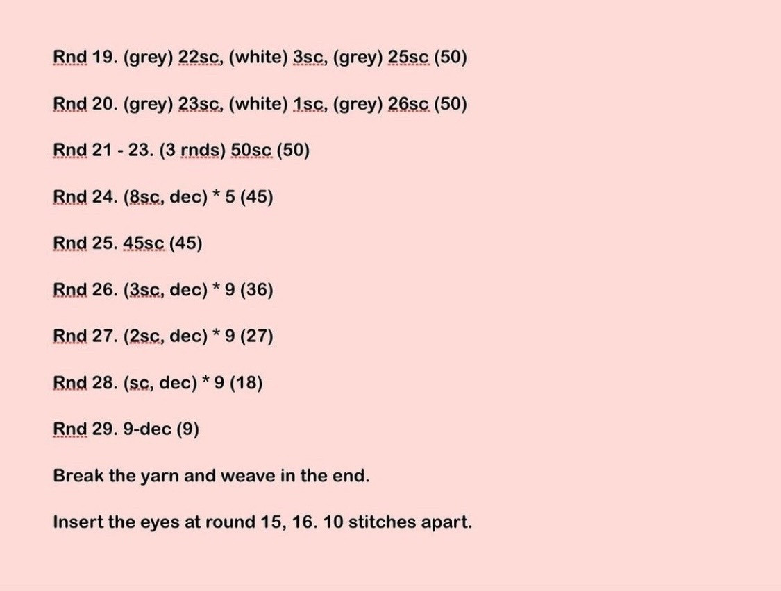 Free Crochet Pattern for Cute Bunny and Cat Amigurumi Dolls Part 1