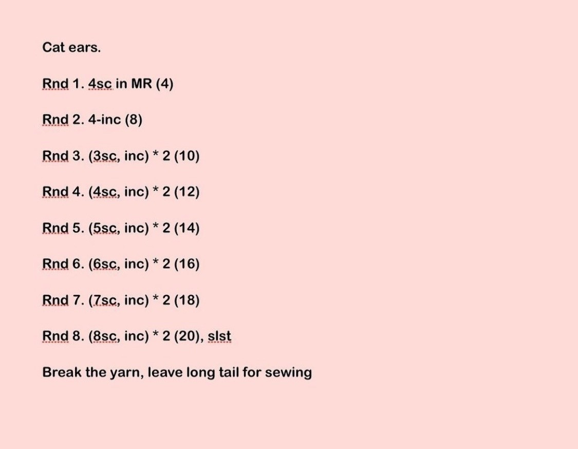 Free Crochet Pattern for Cute Bunny and Cat Amigurumi Dolls Part 1