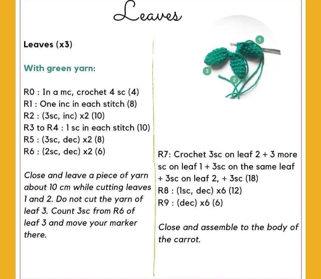 Free Crochet Pattern for Cute Carrot Amigurumi with Detailed Instructions and Materials List