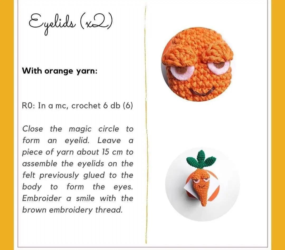 Free Crochet Pattern for Cute Carrot Amigurumi with Detailed Instructions and Materials List