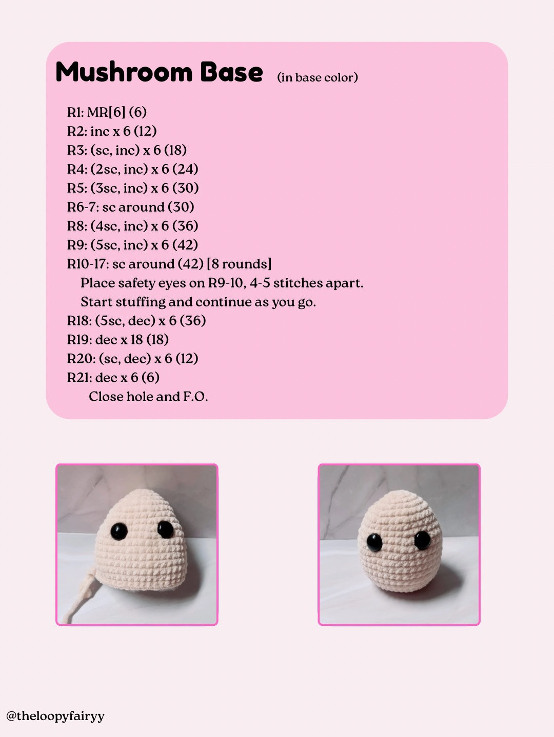 Free Crochet Pattern for Cute Flower Mushroom Amigurumi with Detailed Instructions