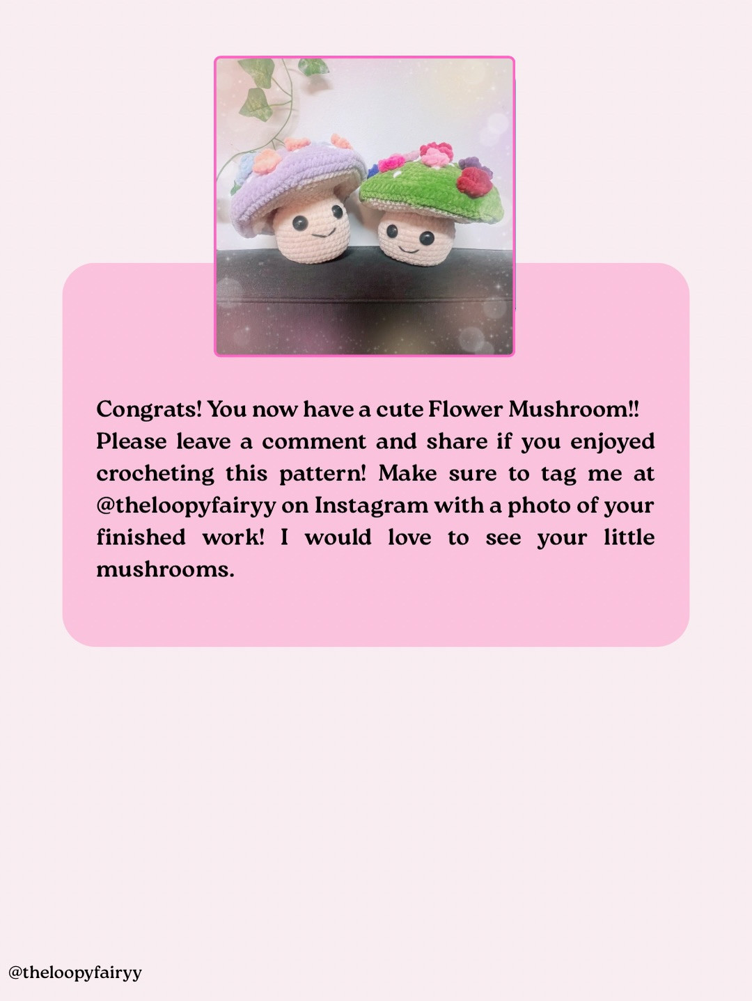 Free Crochet Pattern for Cute Flower Mushroom Amigurumi with Detailed Instructions