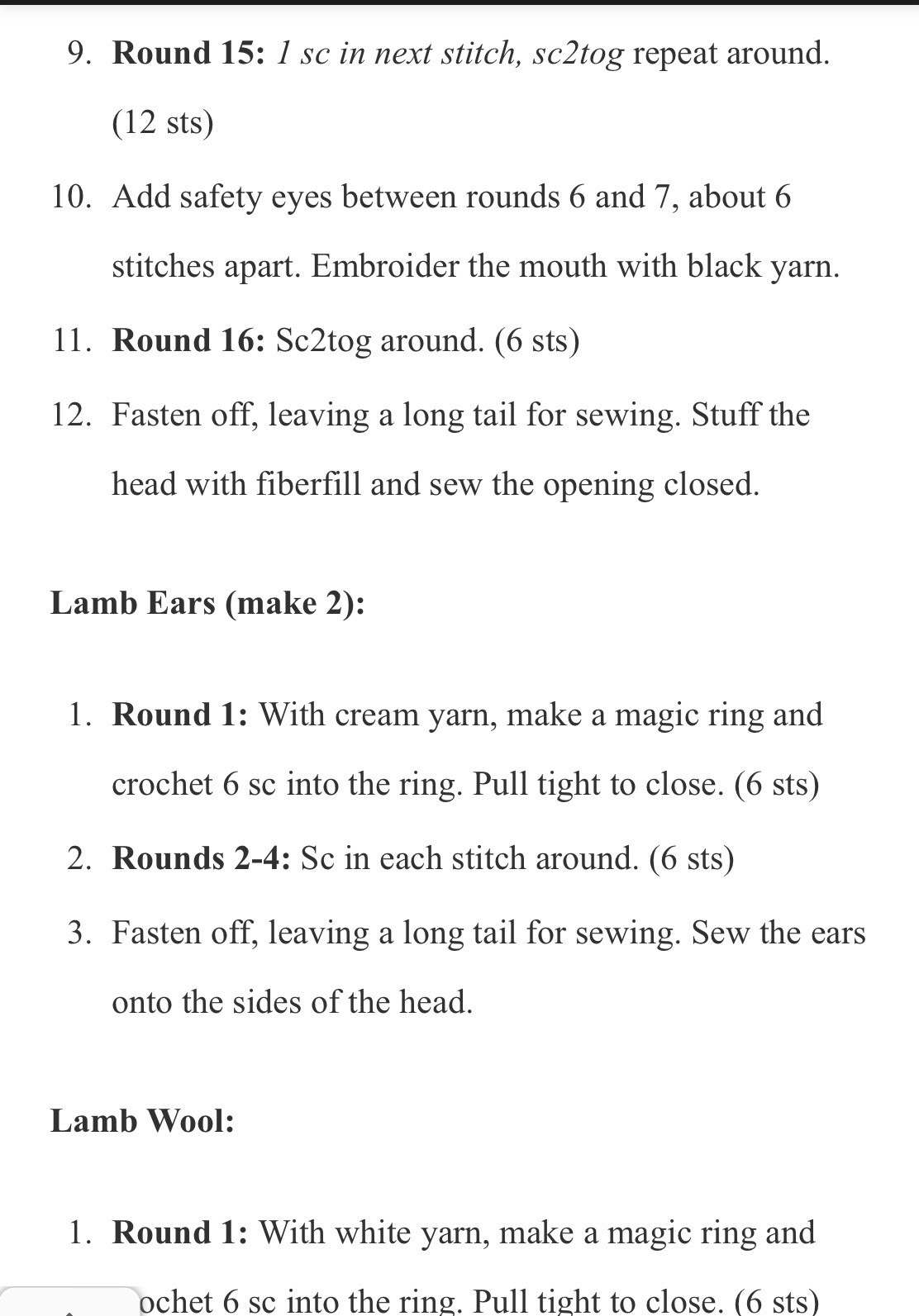 Free Crochet Pattern for Cute Lamb Welcome Sign with Floral Accent