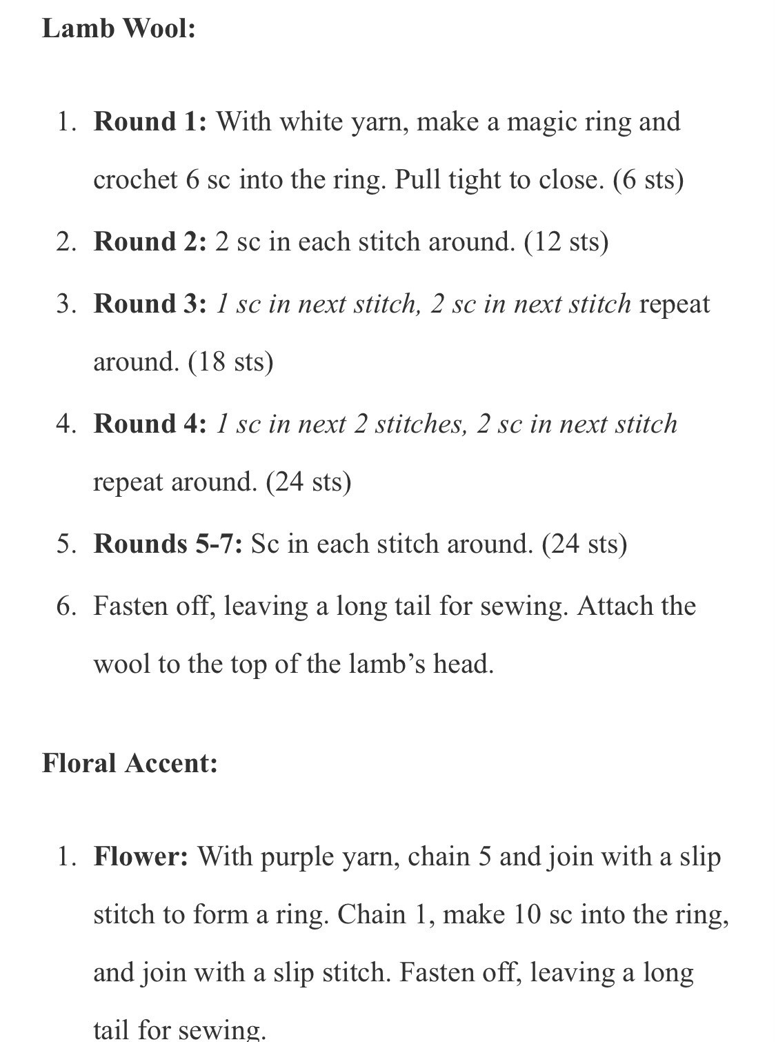 Free Crochet Pattern for Cute Lamb Welcome Sign with Floral Accent