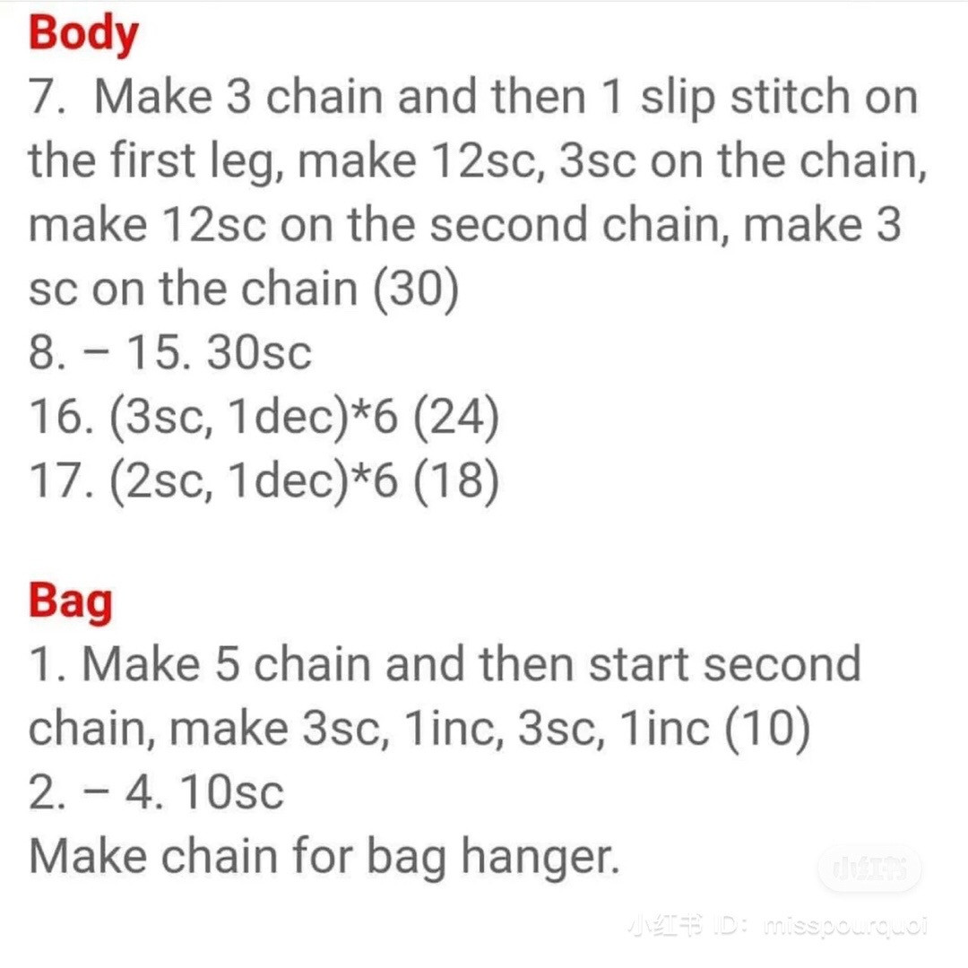 Free Crochet Pattern for Cute Pink Bunny Amigurumi with Bag