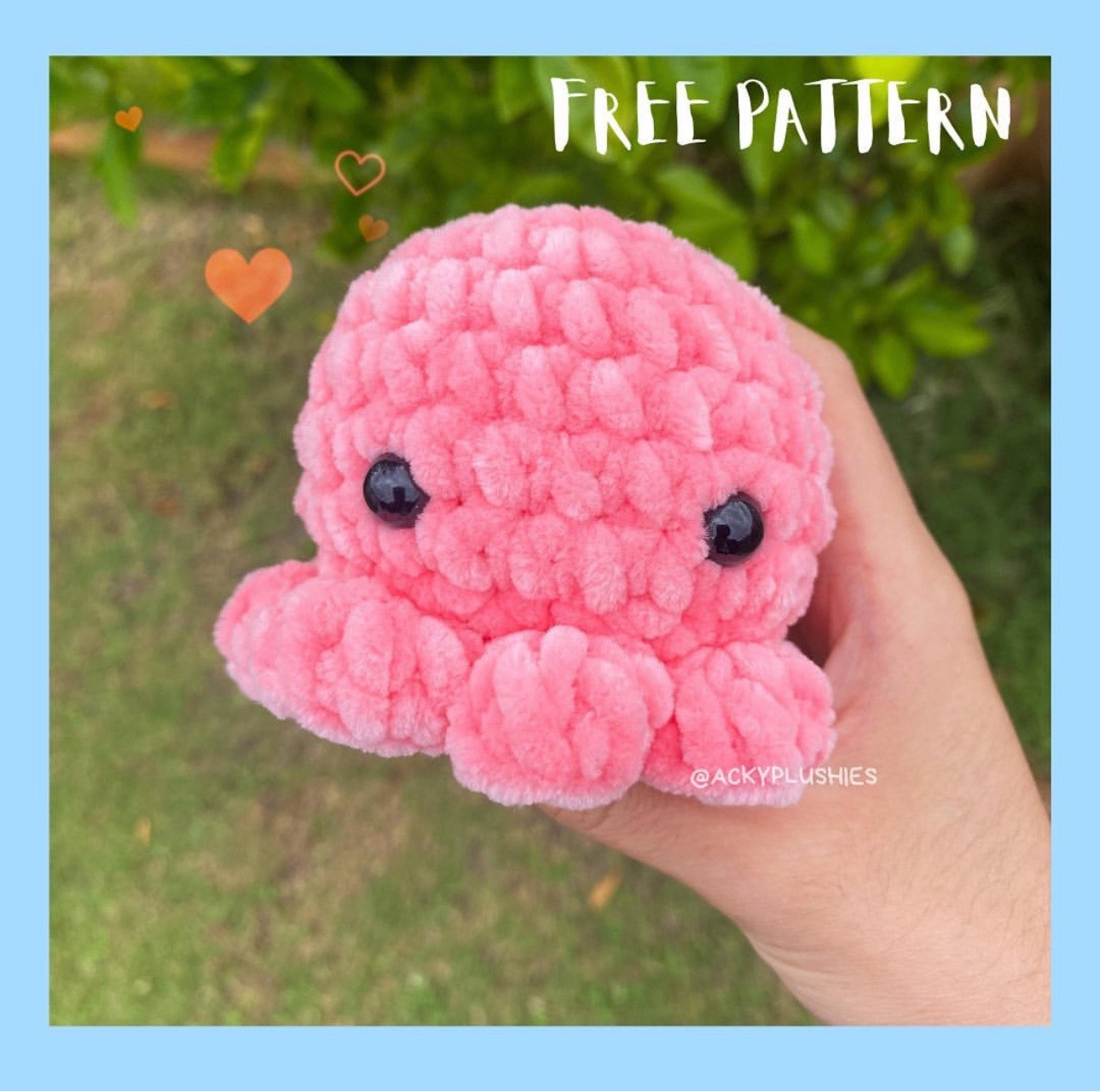 Free Crochet Pattern for Cute Pink Octopus Amigurumi with Materials and Instructions