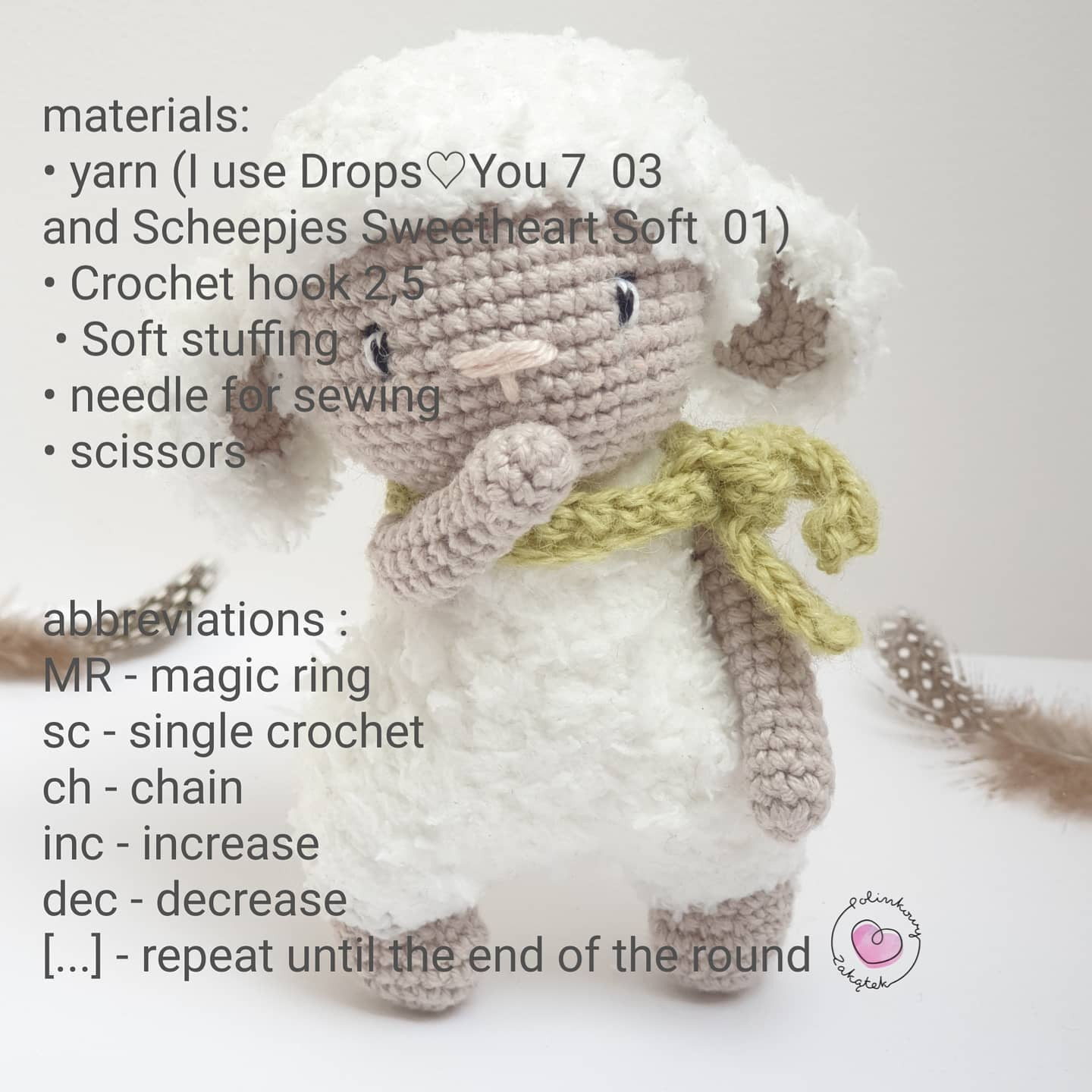 Free Crochet Pattern for Cute Sheep Amigurumi Doll