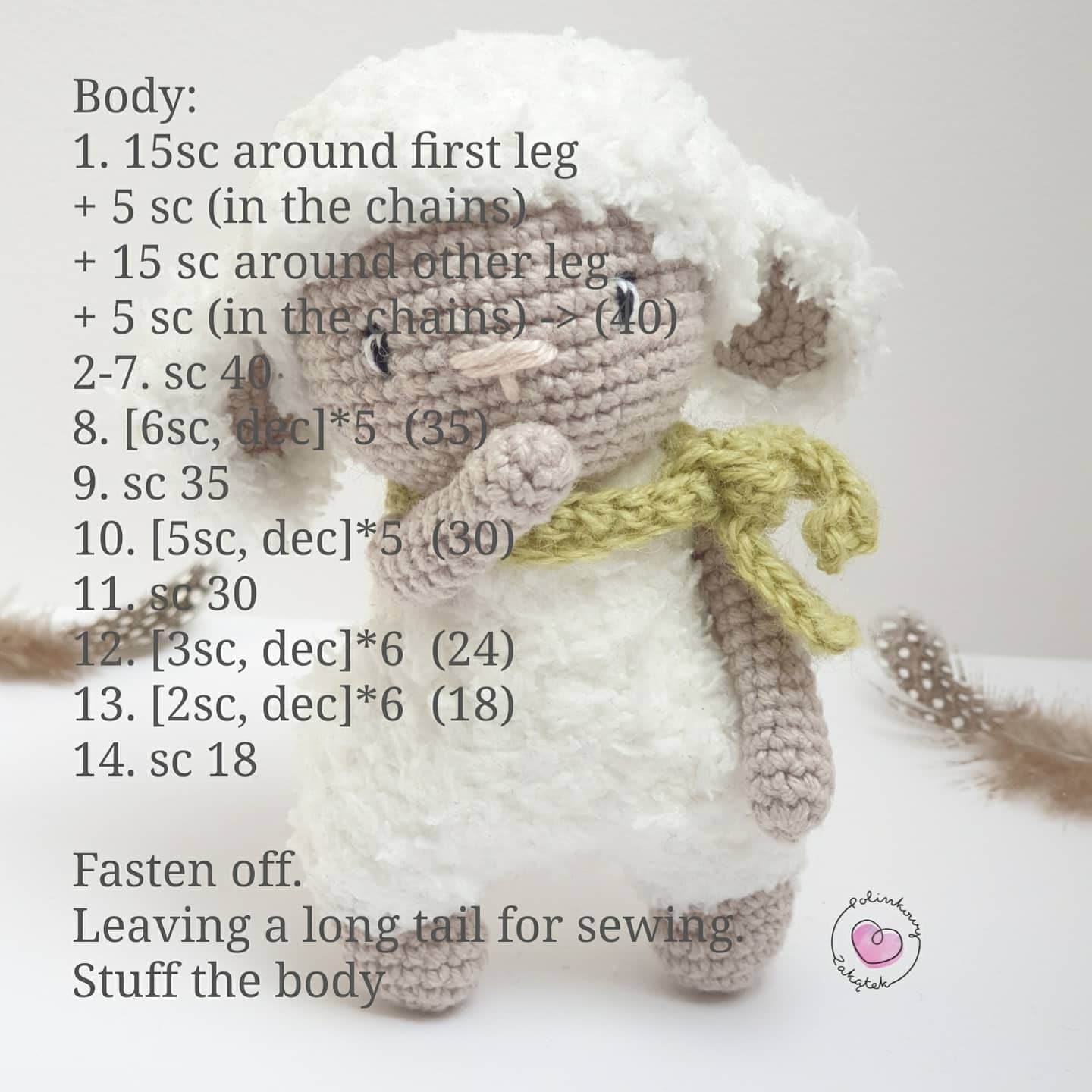 Free Crochet Pattern for Cute Sheep Amigurumi Doll