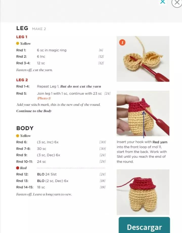 Free Crochet Pattern for Cute Winnie the Pooh Amigurumi Doll