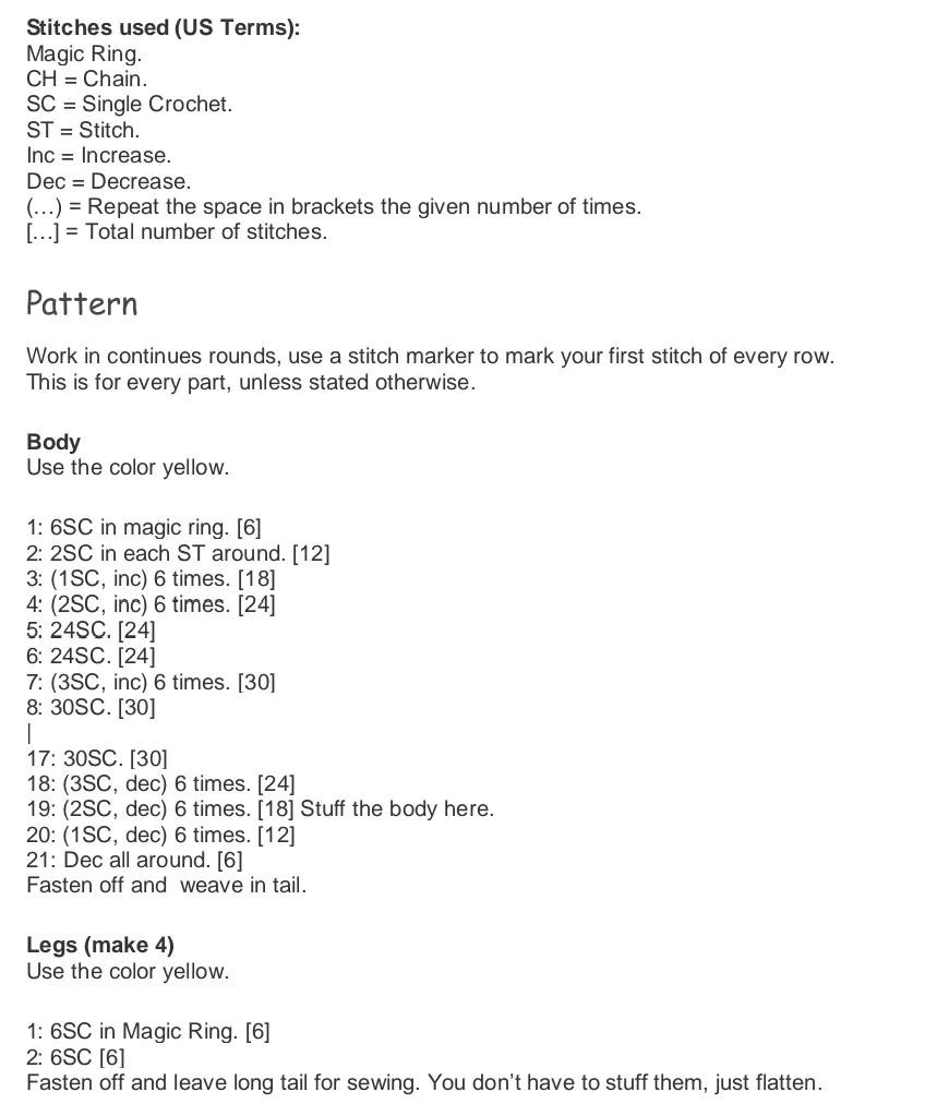 Free Crochet Pattern for Cute Yellow Pluto Amigurumi Keychain with Brown Ears and Green Collar