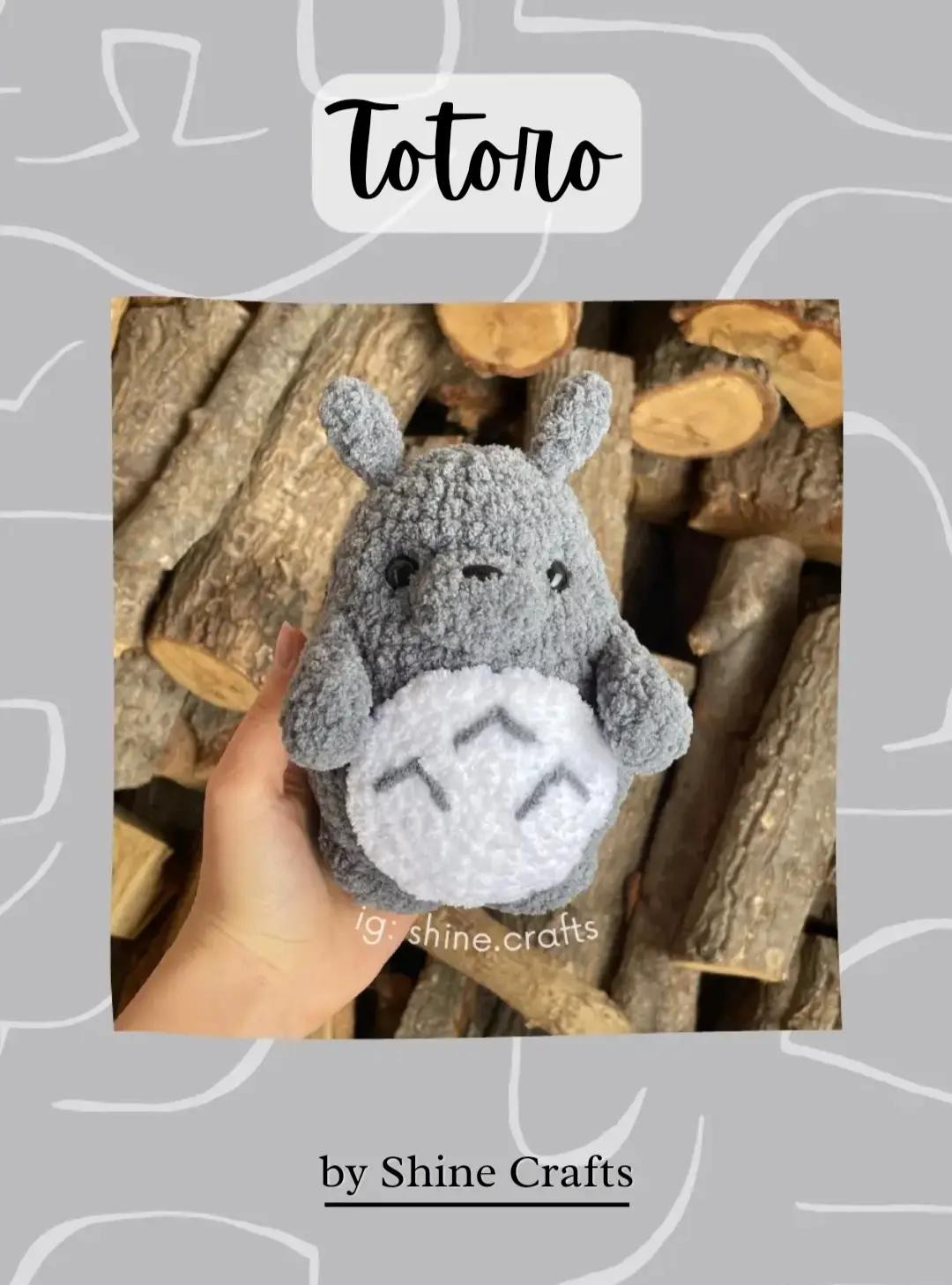 Free Crochet Pattern for Gray and White Totoro Amigurumi Doll