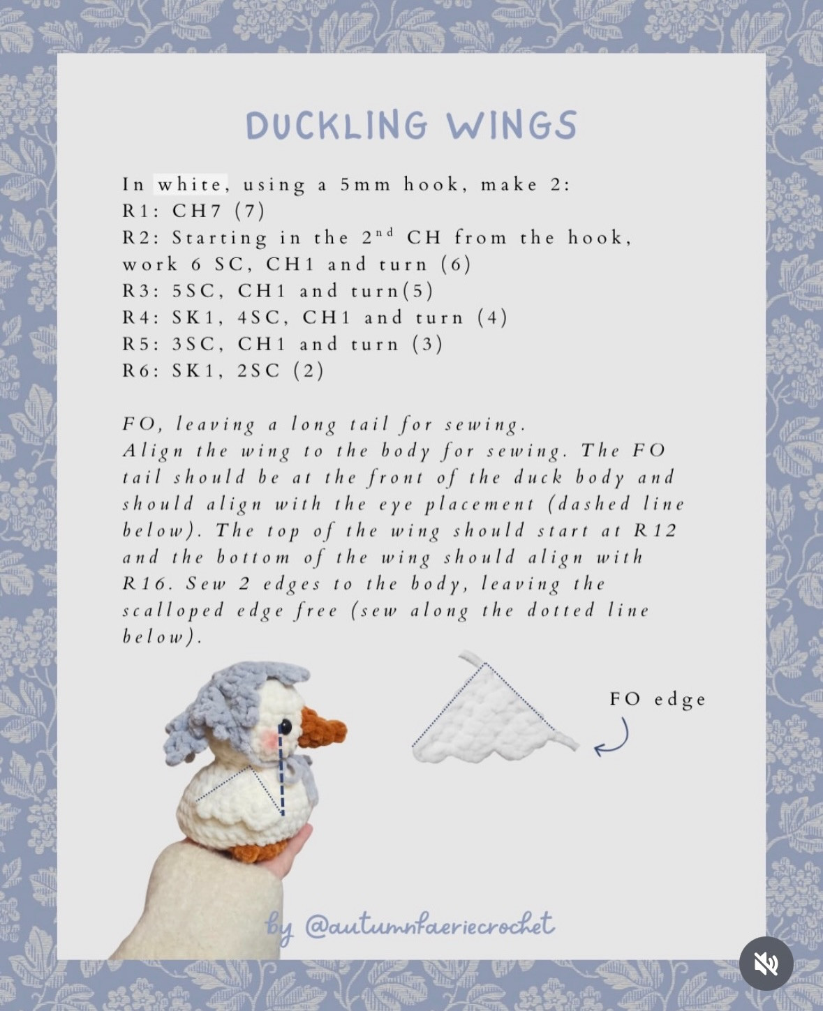 Free Crochet Pattern for Little Miss Snowflake Duckling Amigurumi