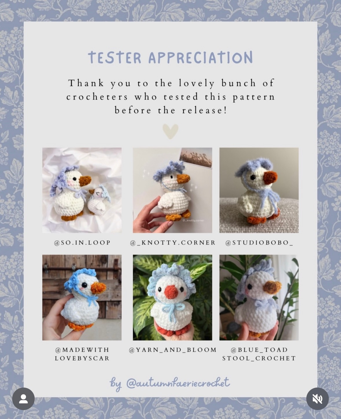 Free Crochet Pattern for Little Miss Snowflake Duckling Amigurumi