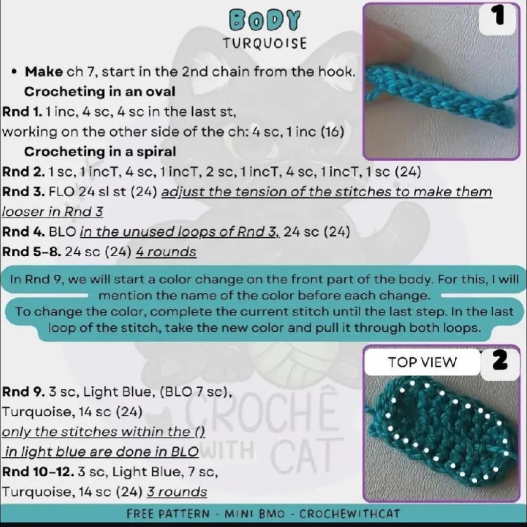 Free Crochet Pattern for Mini BMO Amigurumi Doll from Adventure Time