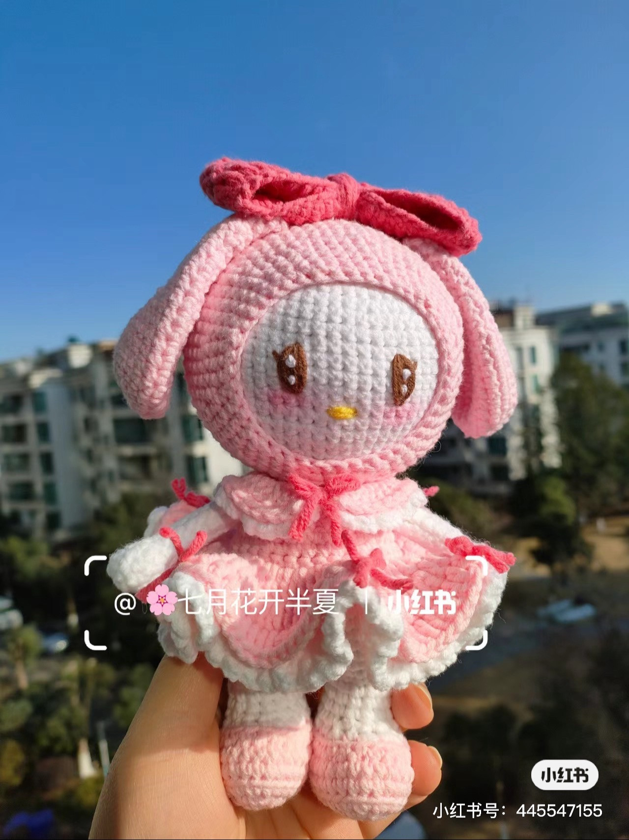 Free Crochet Pattern for My Melody and Kuromi Amigurumi Dolls