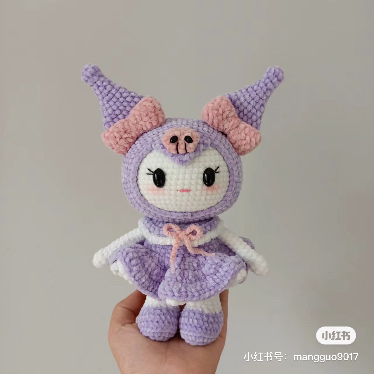 Free Crochet Pattern for My Melody and Kuromi Amigurumi Dolls