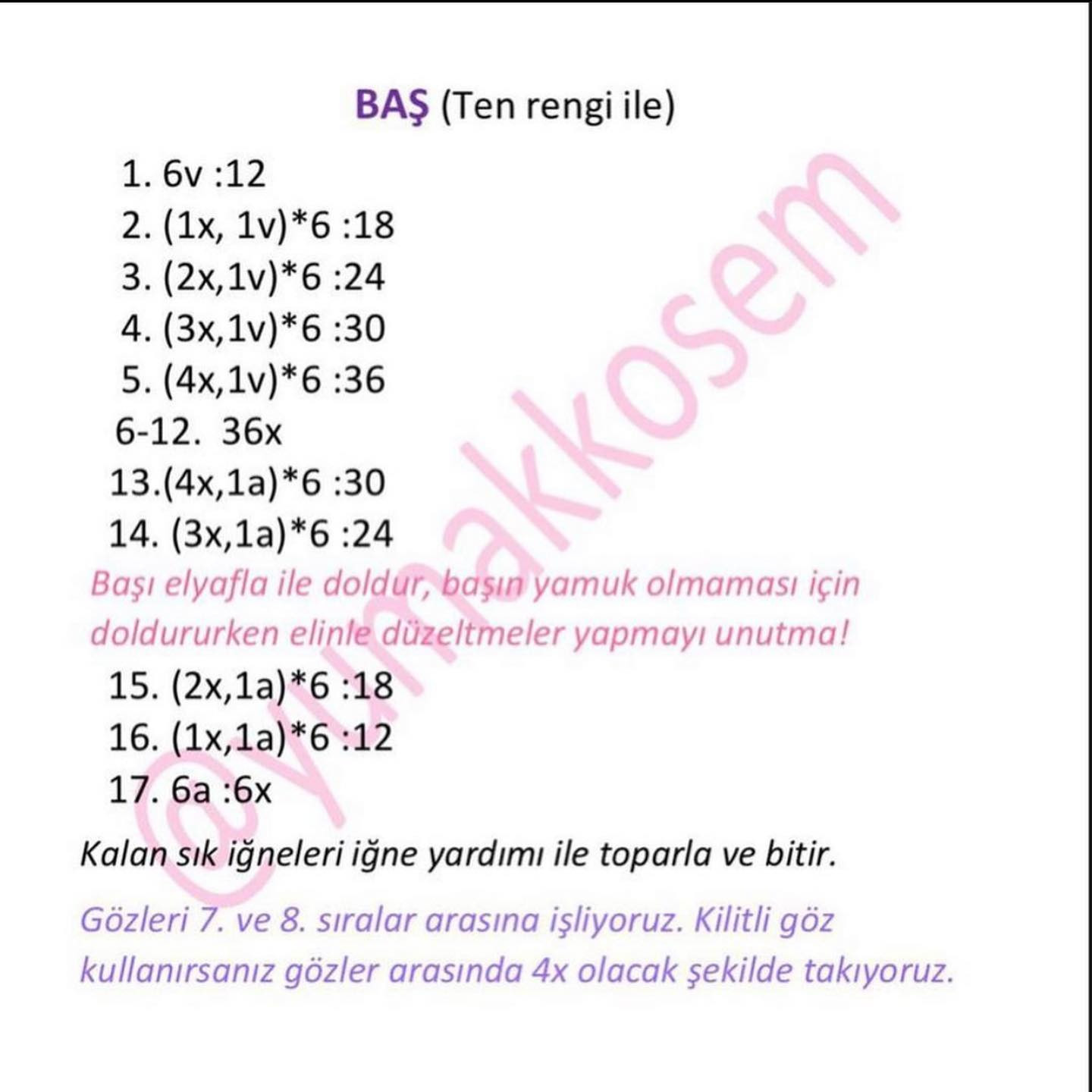 Free Crochet Pattern for Princess Rapunzel Amigurumi Doll with Long Blonde Hair and Purple Dress