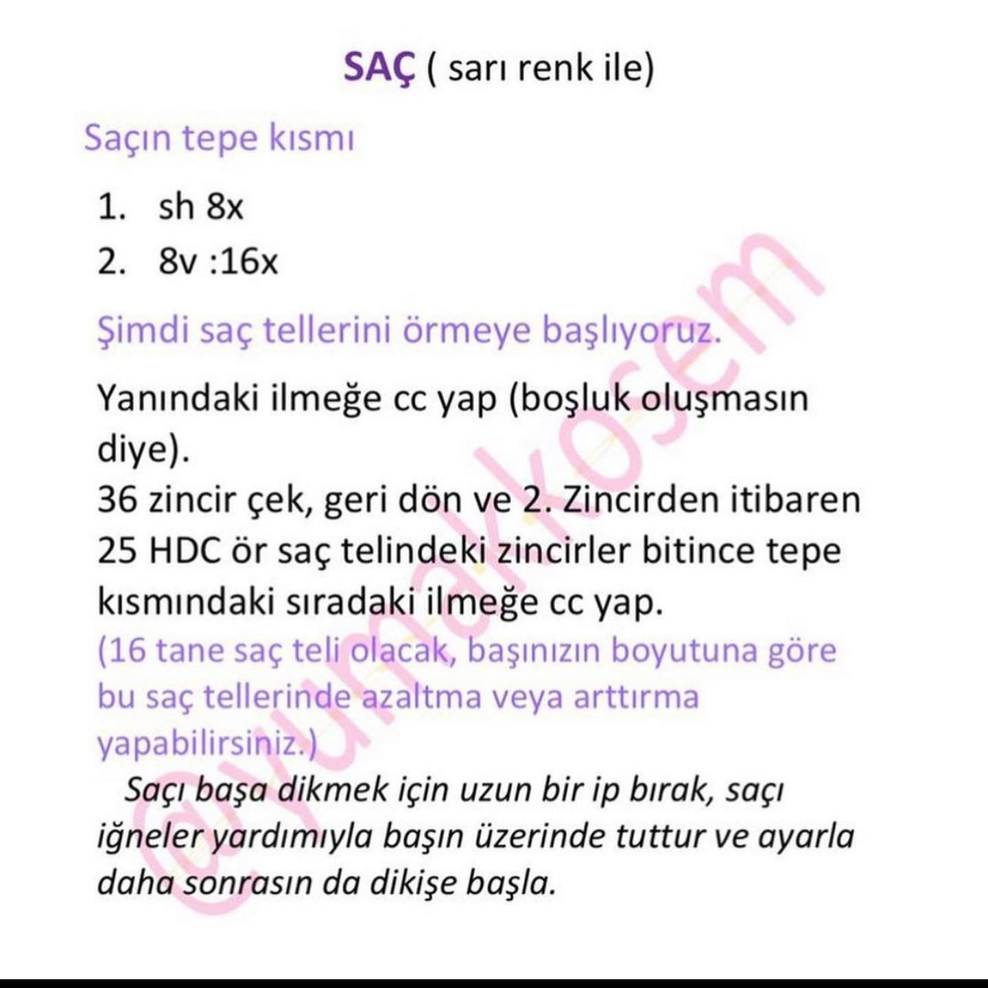 Free Crochet Pattern for Princess Rapunzel Amigurumi Doll with Long Blonde Hair and Purple Dress