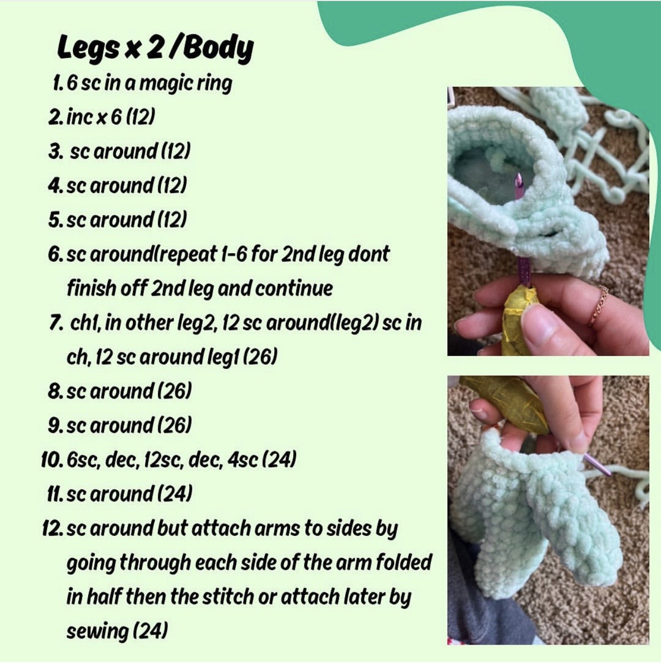 Free Crochet Pattern for Scrump Doll with Bow and Hair