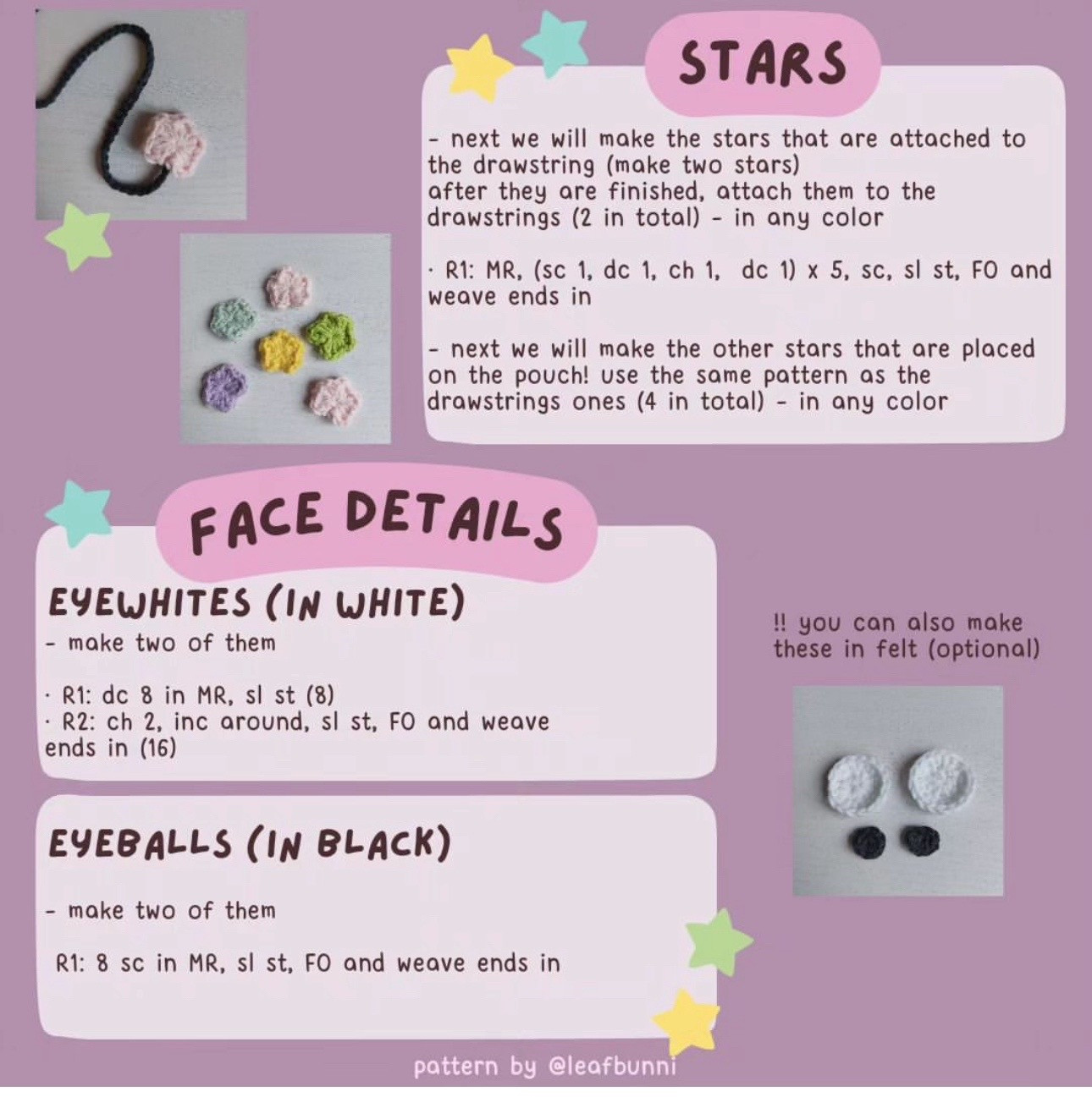 Free Crochet Pattern for Soot Sprite Pouch with Colorful Flower Details