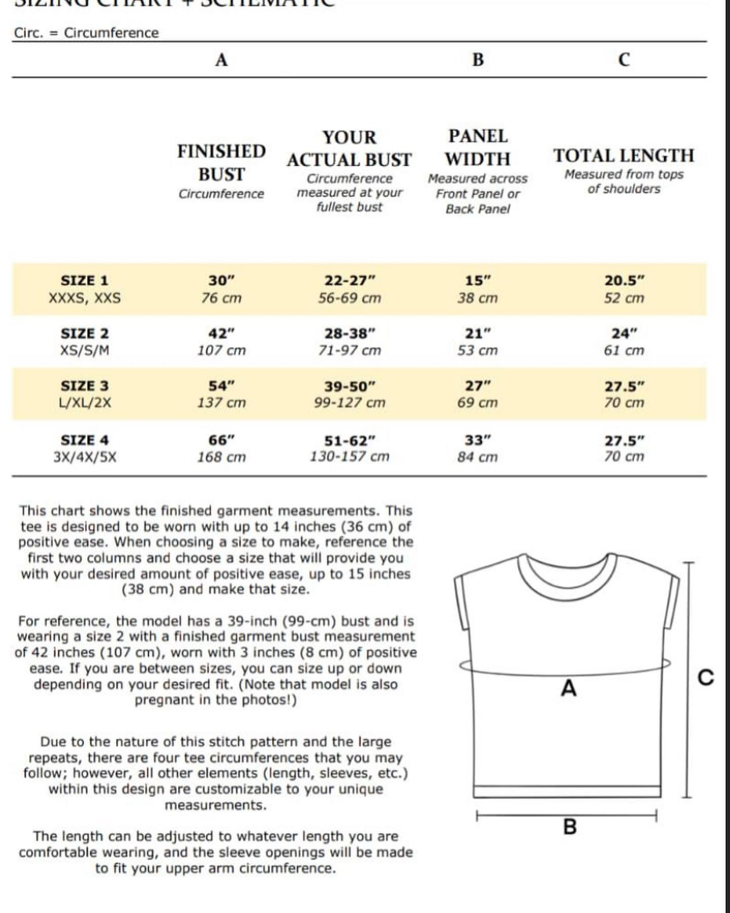 Free Crochet Pattern for Wavy Striped Tee with Sizing Chart and Stitch Guide