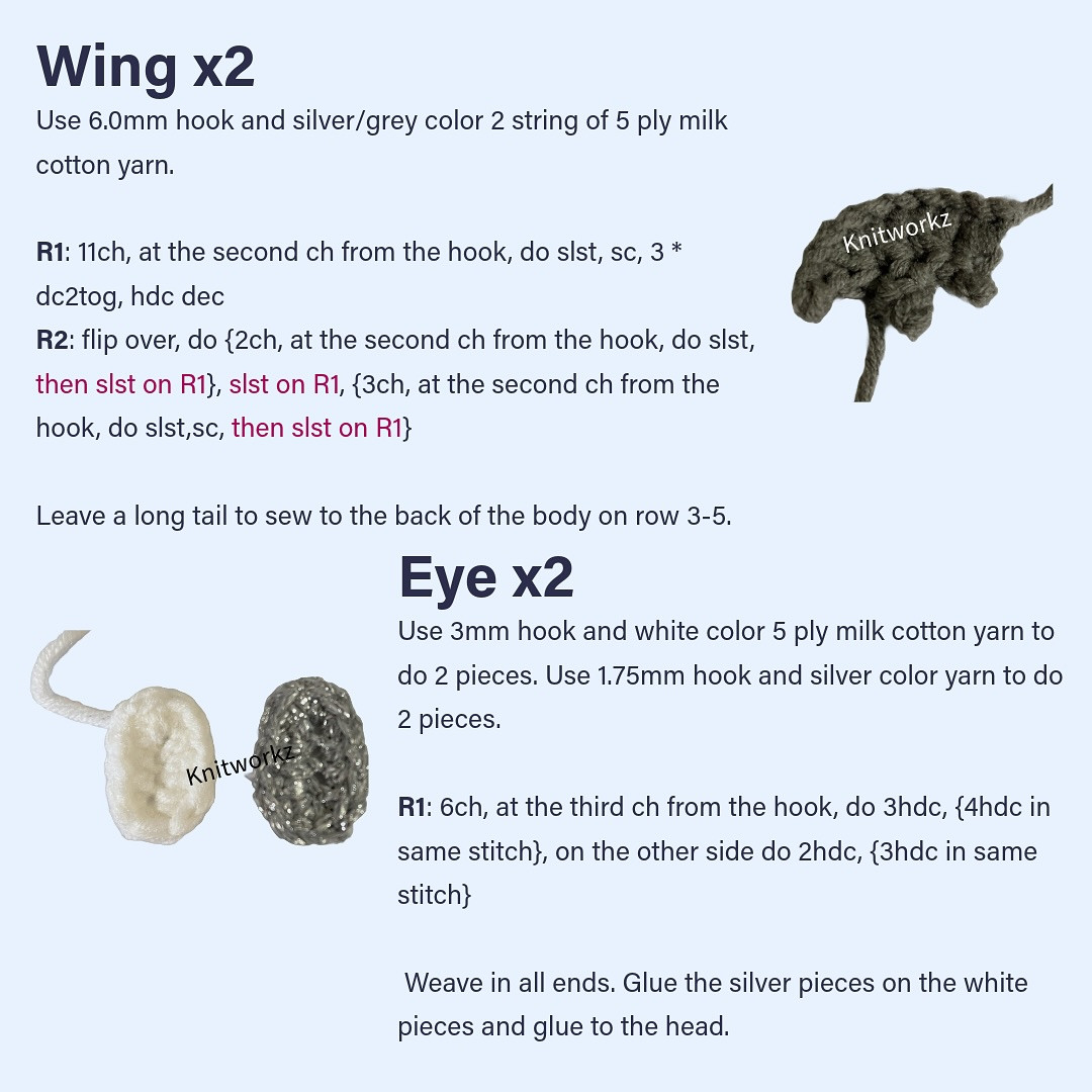 Free Crochet Pattern for Zimomo Angel In Clouds Amigurumi Doll by Knitworkz