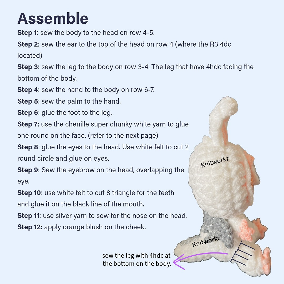 Free Crochet Pattern for Zimomo Angel In Clouds Amigurumi Doll by Knitworkz