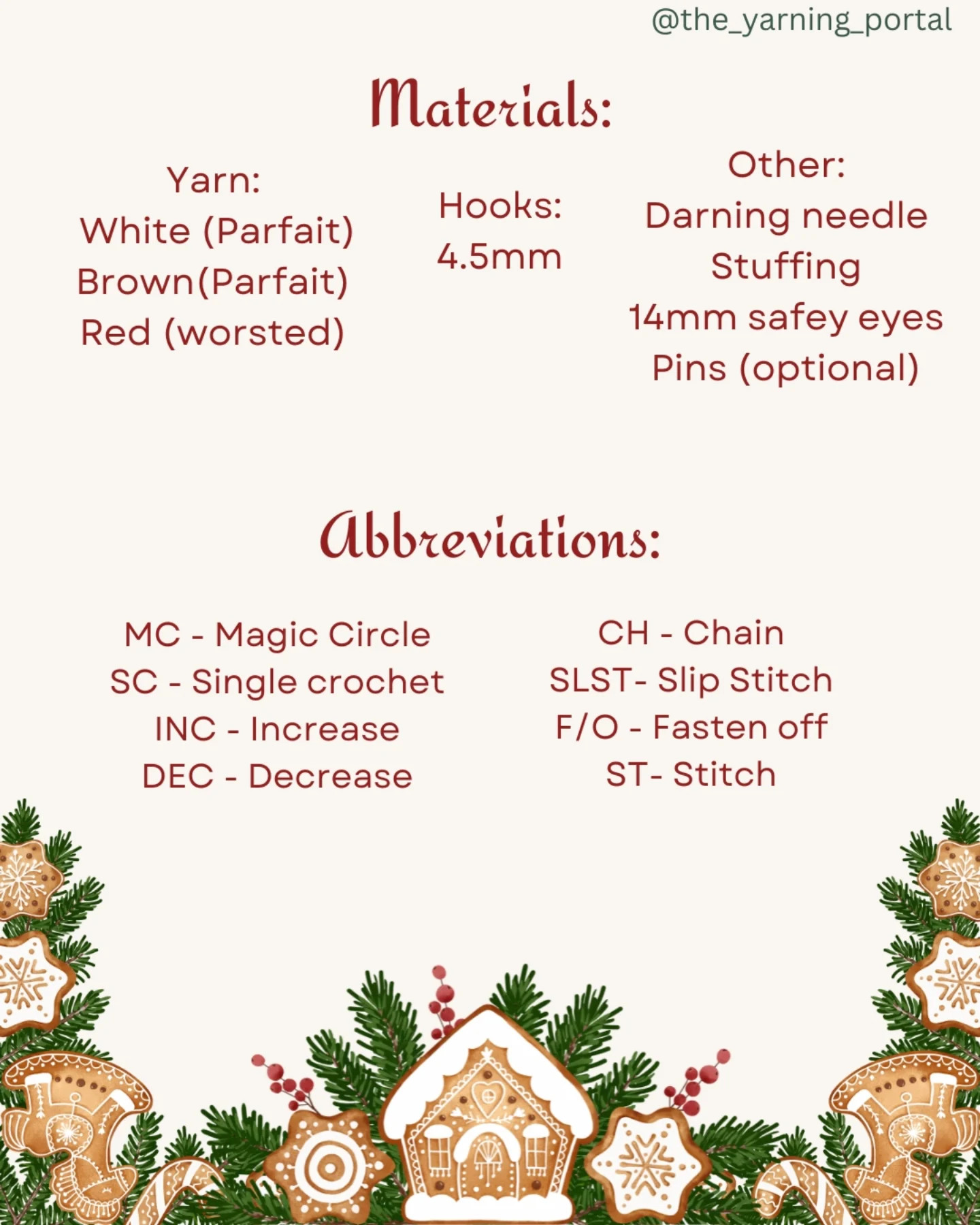 Free Crochet Pattern: Gingerbread Man Amigurumi Doll