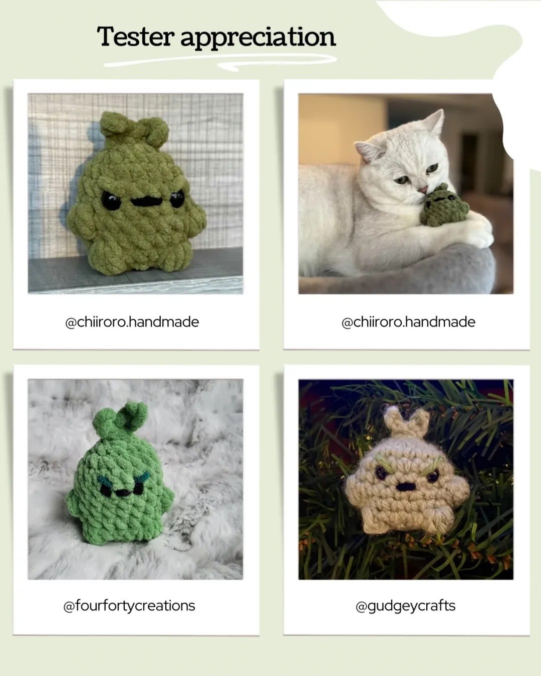 Free Crochet Pattern: Green Grumpling Amigurumi Doll with Bobble Stitch Instructions