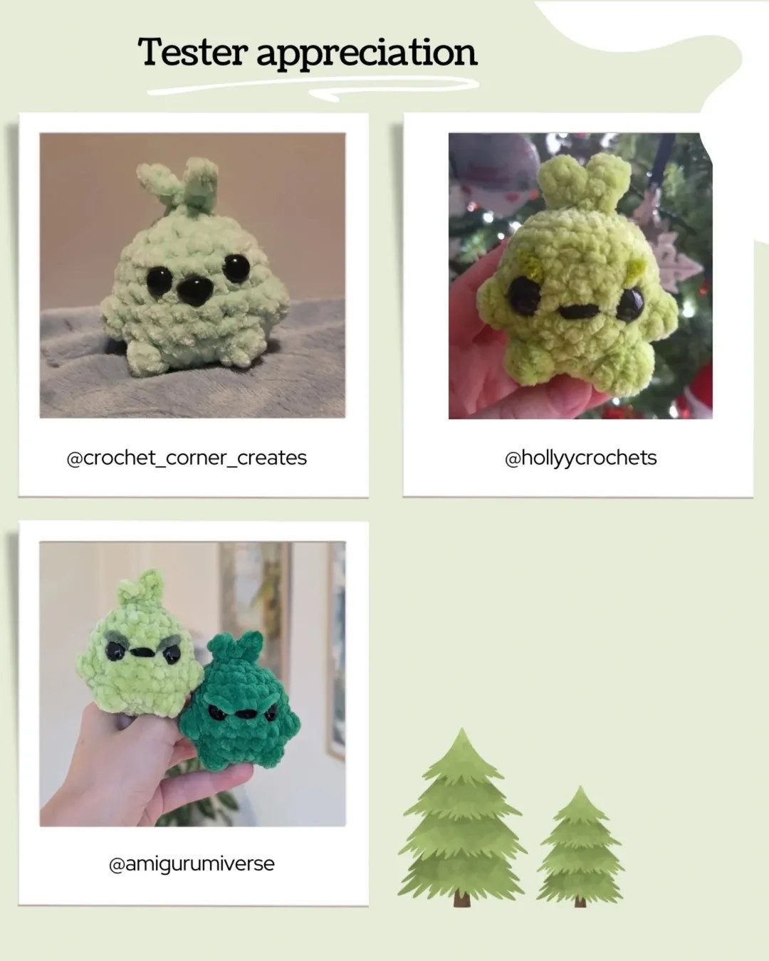 Free Crochet Pattern: Green Grumpling Amigurumi Doll with Bobble Stitch Instructions