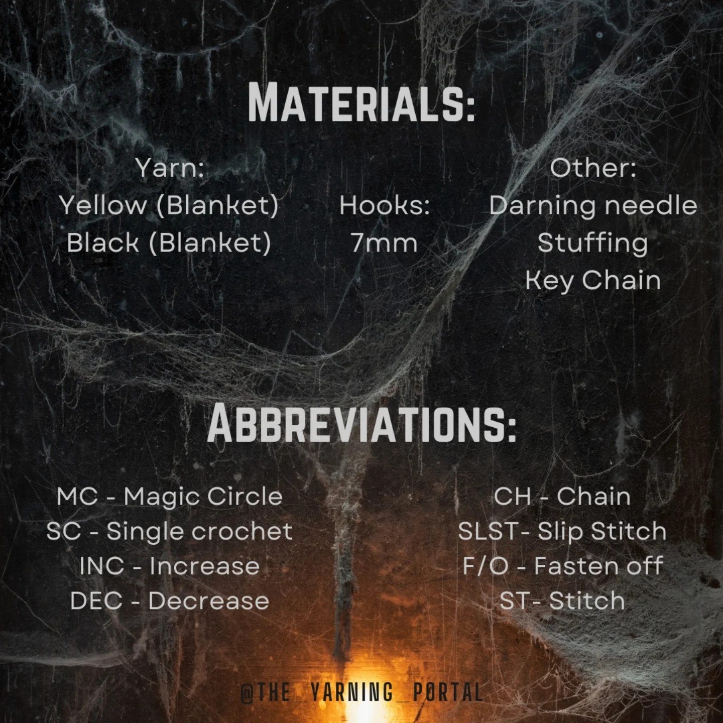 Free Crochet Pattern: Hastur Keychain (Yellow & Black)