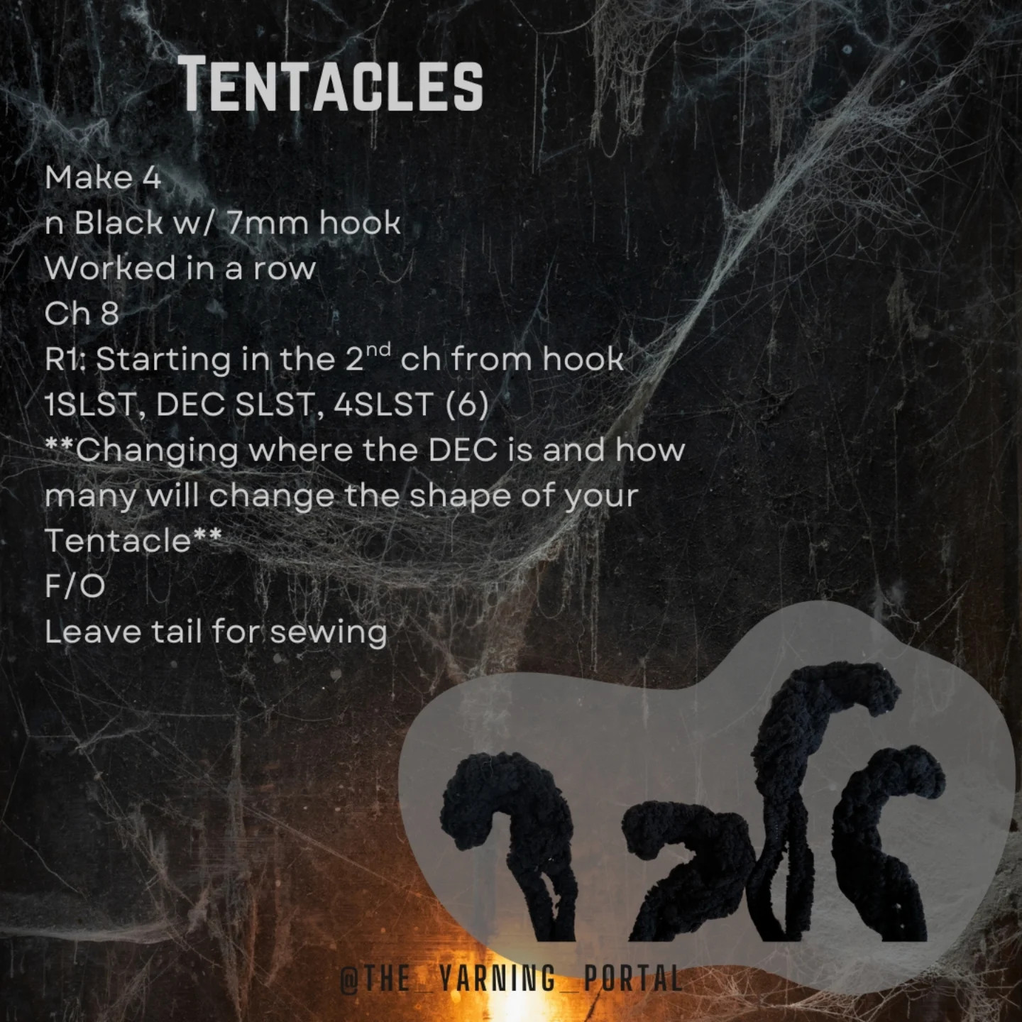 Free Crochet Pattern: Hastur Keychain (Yellow & Black)