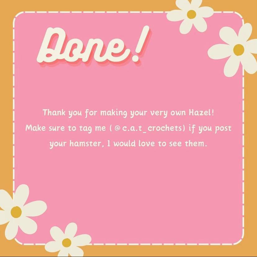 Free Crochet Pattern Hazel the Hamster Amigurumi