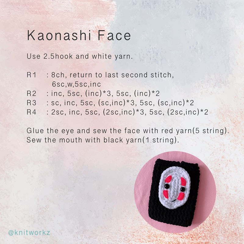 Free Crochet Pattern: Kaonashi Card Pouch - No Face from Spirited Away
