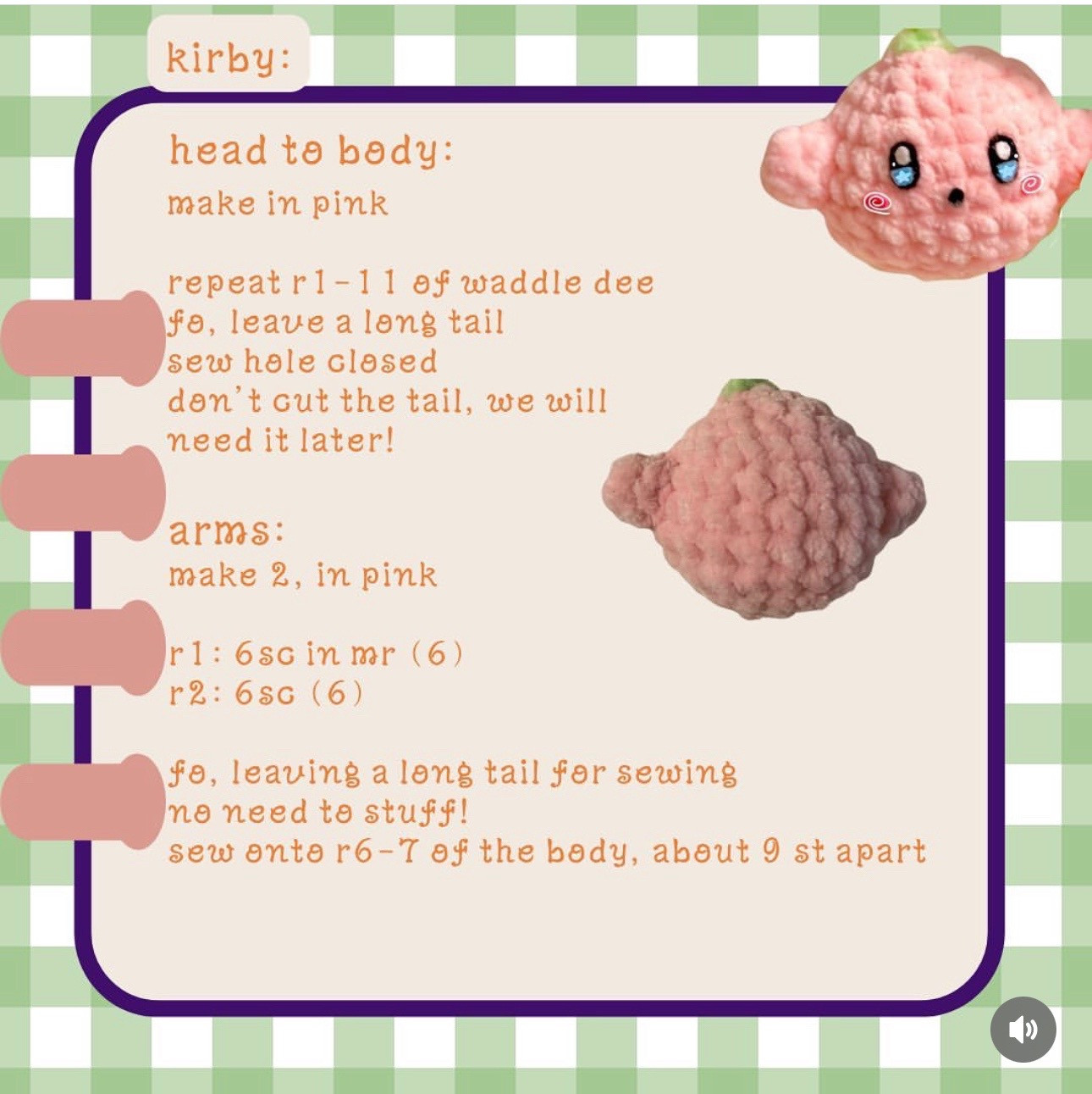 Free Crochet Pattern: Kirby and Waddle Dee Cherry Amigurumi Dolls