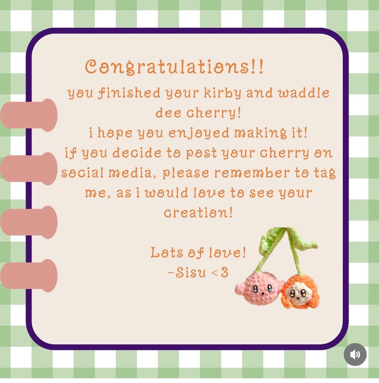 Free Crochet Pattern: Kirby and Waddle Dee Cherry Amigurumi Dolls