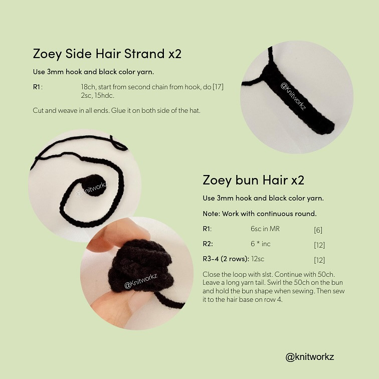 Free Crochet Pattern Labubu v1/v3 Zoey Outfit: Hair, Pants, and Accessories