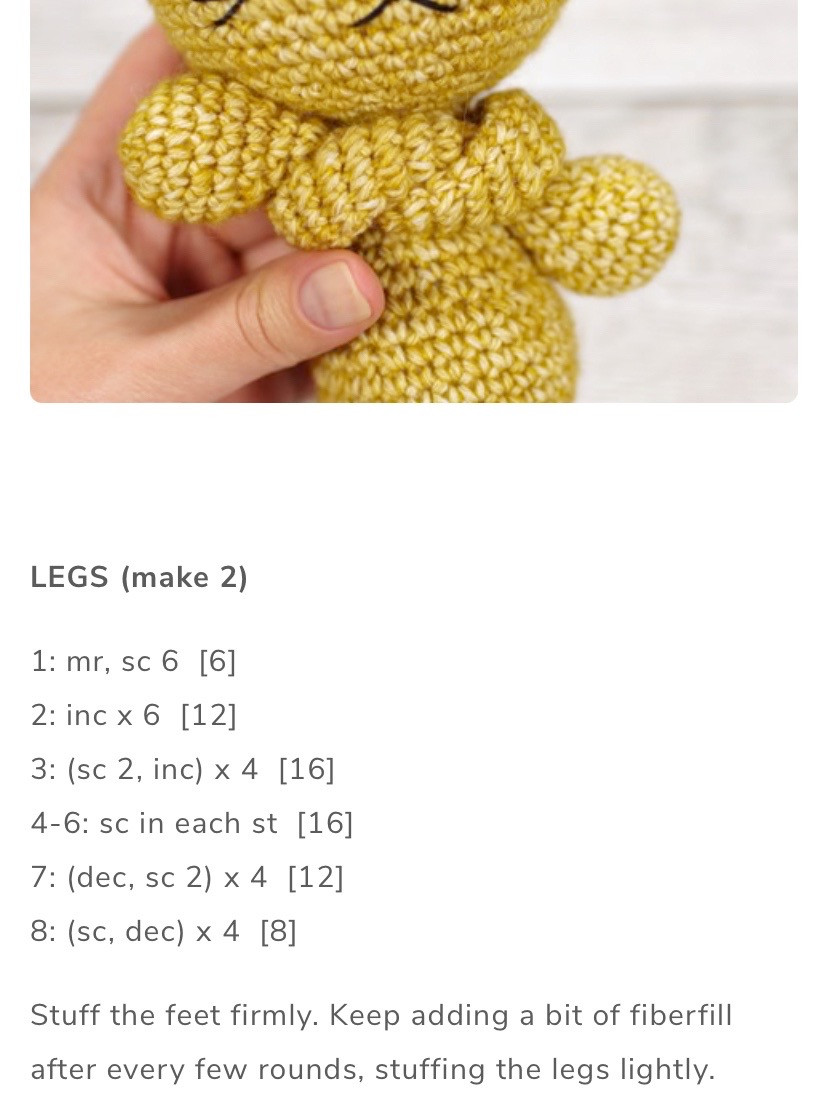 Free Crochet Pattern: Long-Legged Cat Amigurumi Tutorial