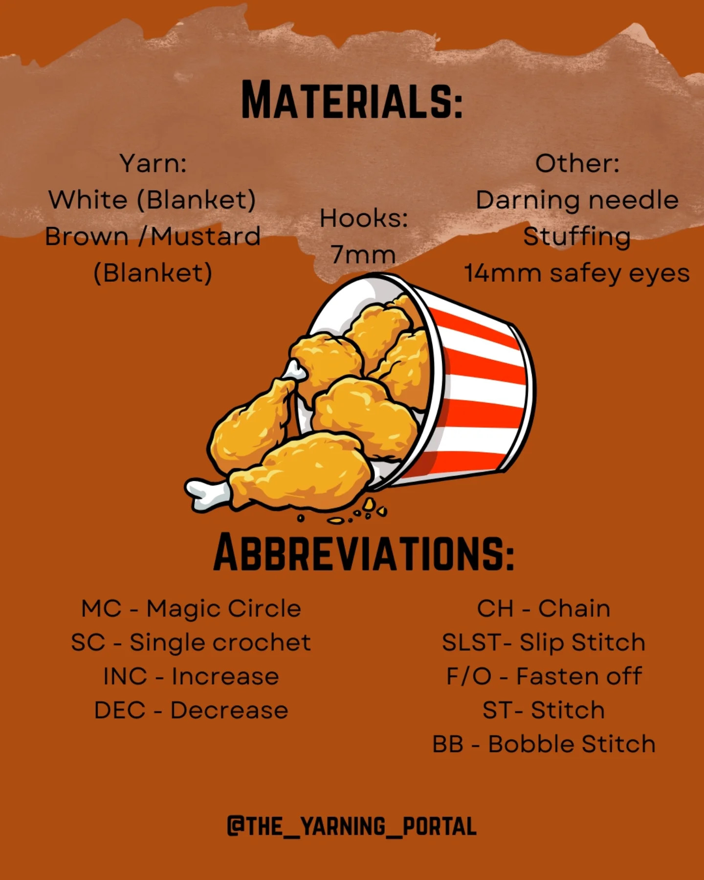 Free Crochet Pattern: Low Sew Chicken Leg Amigurumi