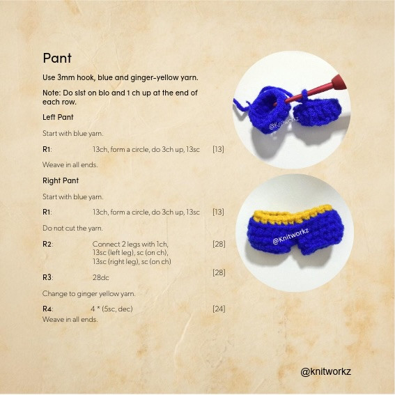 Free Crochet Pattern: Luffy x Pikachu Amigurumi Doll by Knitworkz