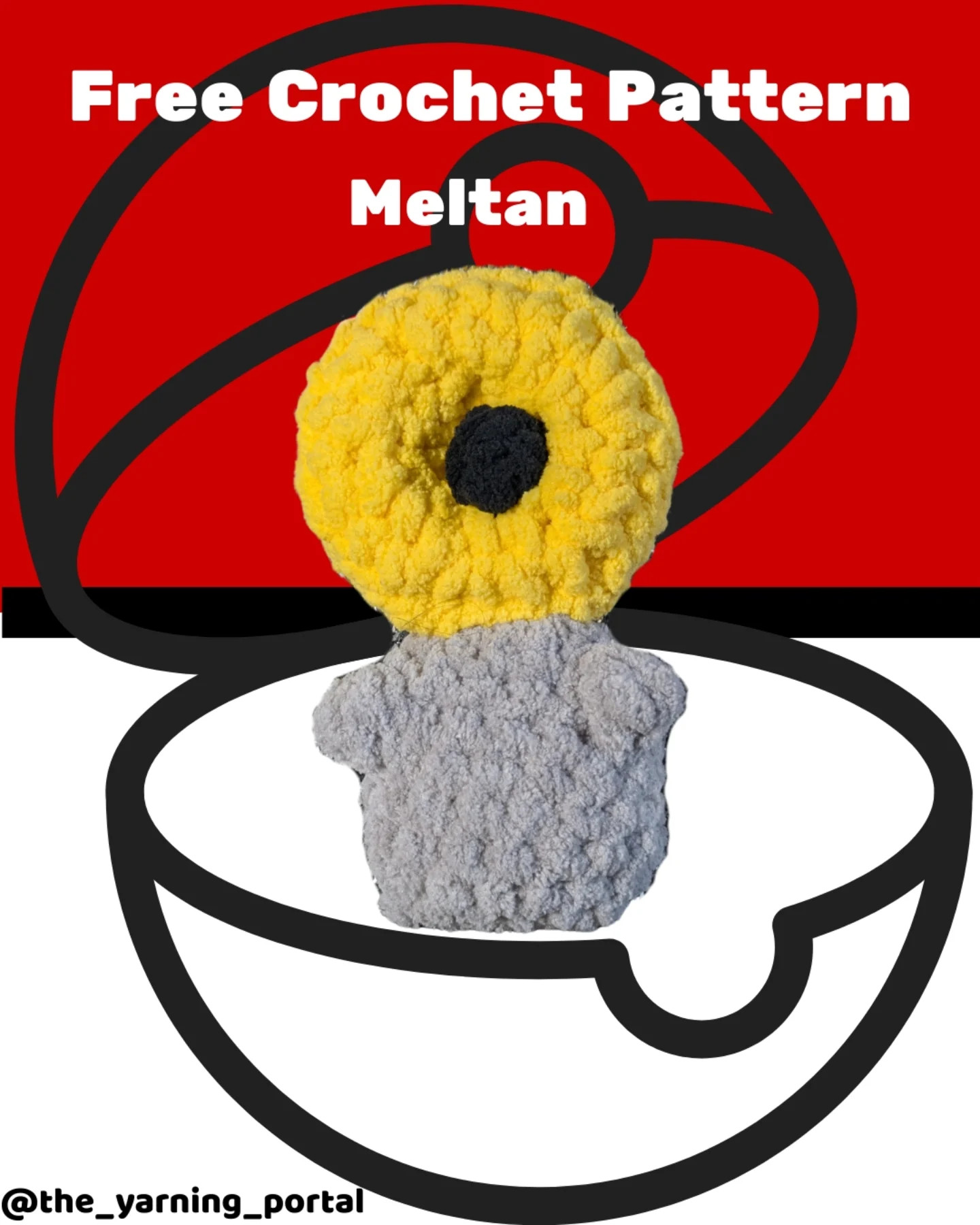 Free Crochet Pattern: Meltan Amigurumi Doll