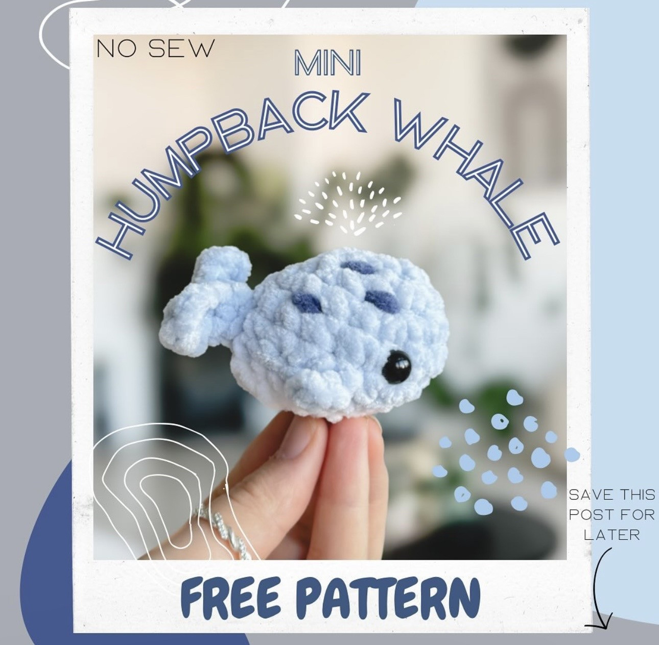 Free Crochet Pattern: Mini Humpback Whale Amigurumi